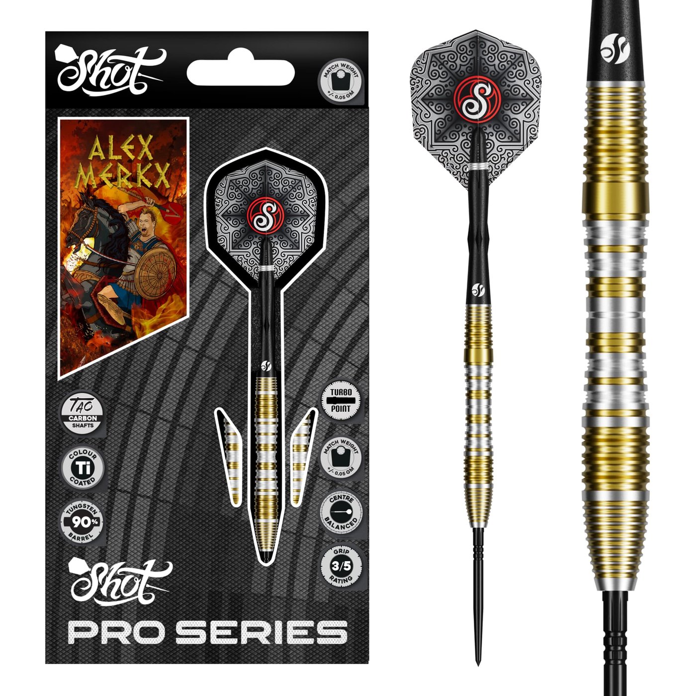 Shot Alexander Merkx Turbo Point 90% - Steel Tip Darts