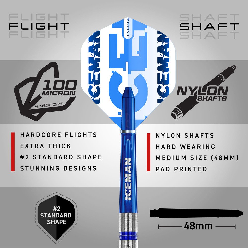 Lotki Red Dragon Gerwyn Price Iceman Cool Blue Series 80% Ekskluzywna Edycja Dartshopper