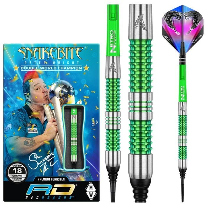 Red Dragon Peter Wright Snakebite Mamba 90% Soft Tip Darts
