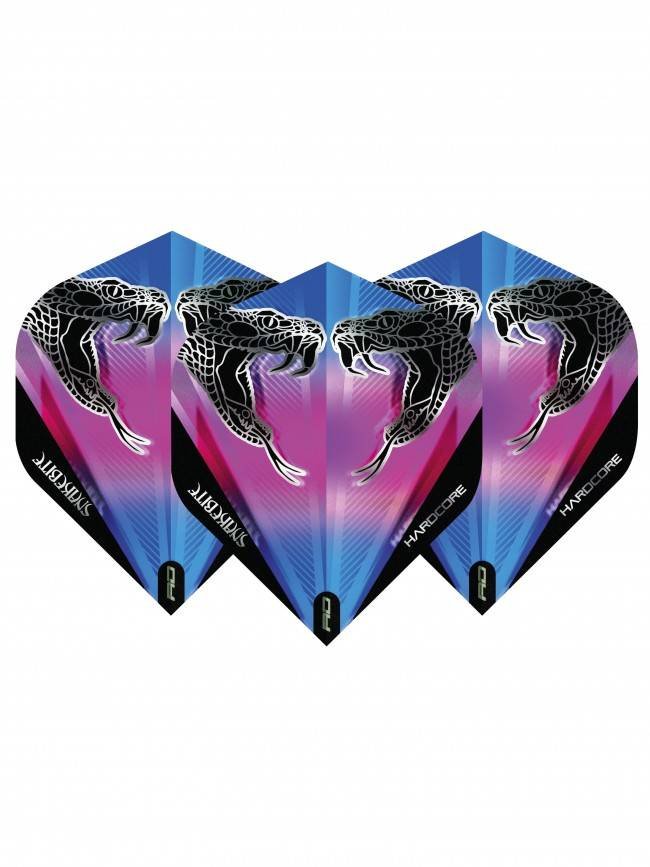 Red Dragon Peter Wright Hardcore Snakebite Flight Black Transparent - Dart Flights