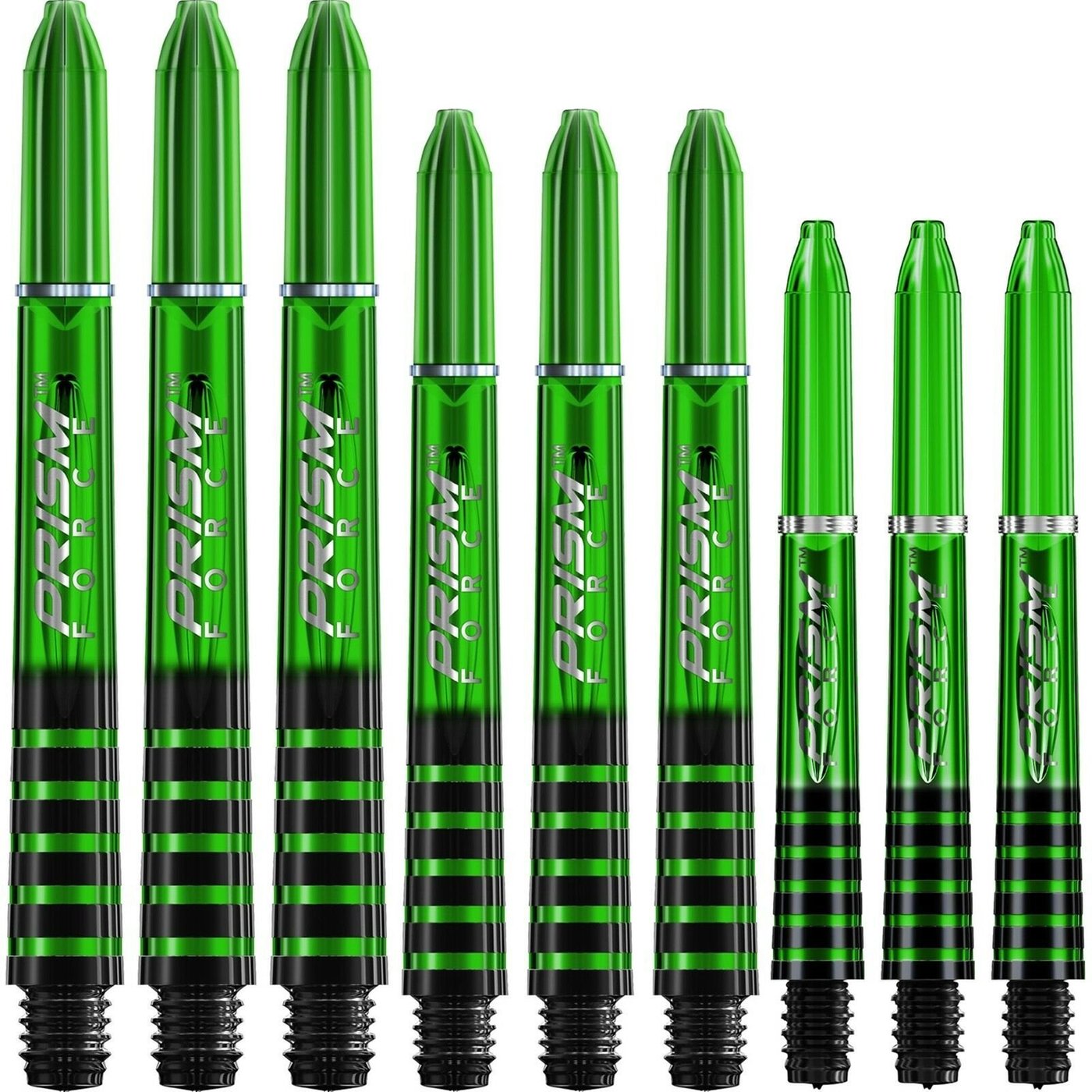 Winmau Prism Force Dart Shafts - Medium Green