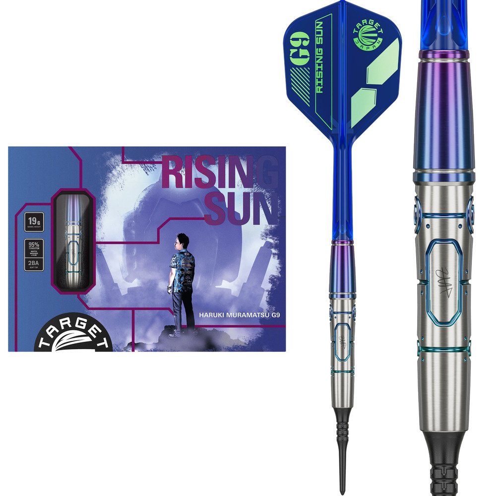Target Japan Haruki Muramatsu Rising Sun G9 No Groove 95% Soft Tip Darts
