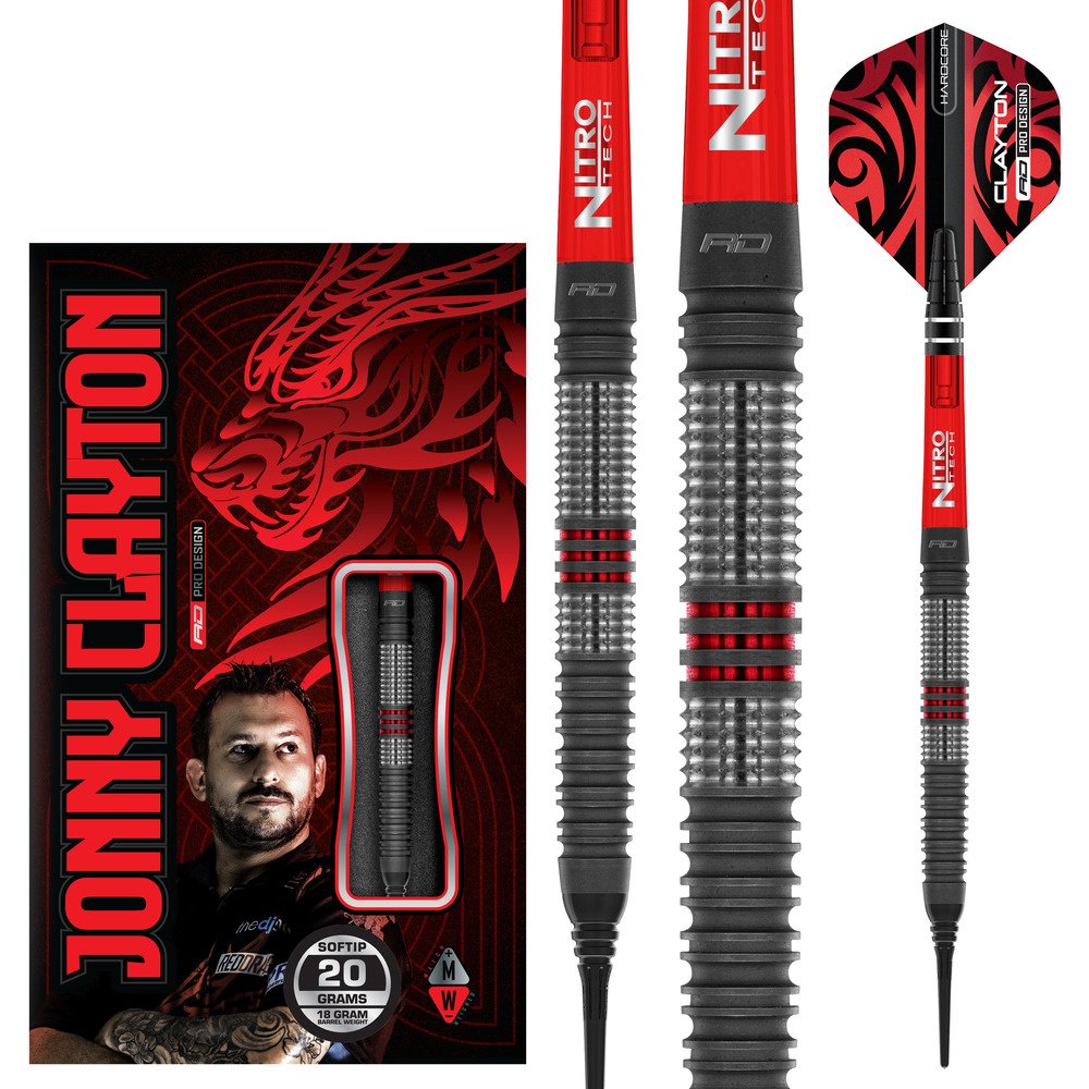 Red Dragon Jonny Clayton Hiraeth 90% Soft Tip Darts