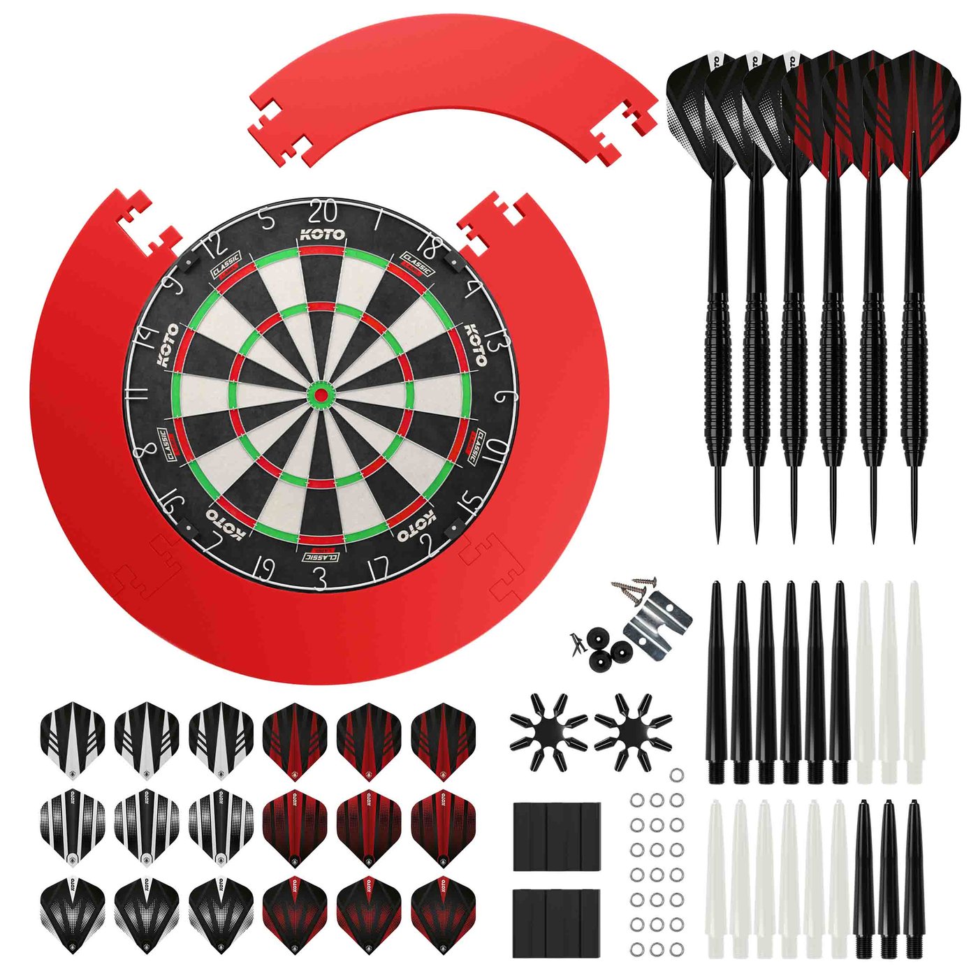 KOTO King Classic Edition + Surround + Accessory Kit Steeltip 90 Pieces - Dartset