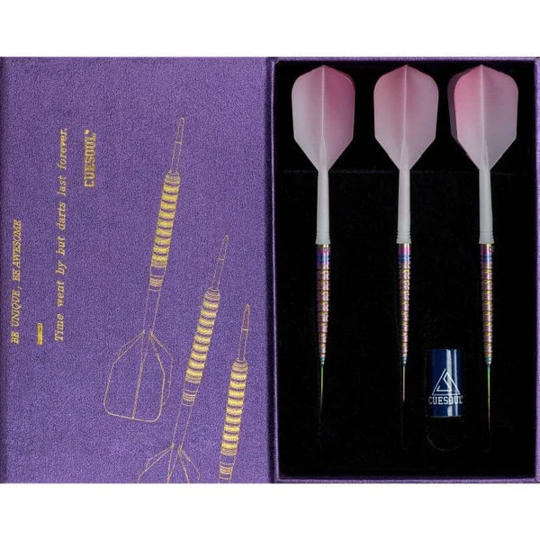 Cuesoul Pink Gem Stone 90% Steel Tip Darts