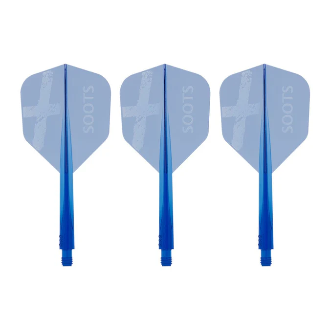 Condor AXE Flight System Small Alan Soutar Clear Blue - Dart Flights