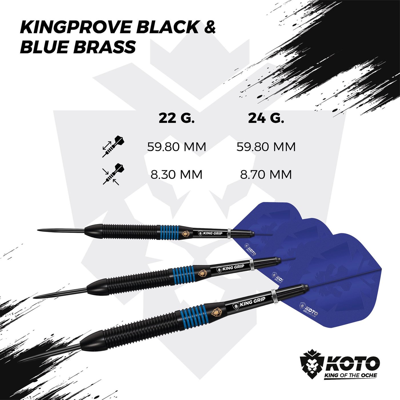 Lotki KOTO Kingprove Black & Blue Brass