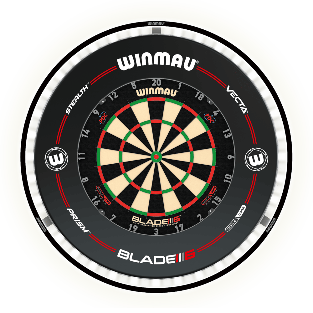 Winmau Blade 6 Triple Core + Winmau Pro Line Surround + Winmau Plasma - Diana de dardos Set