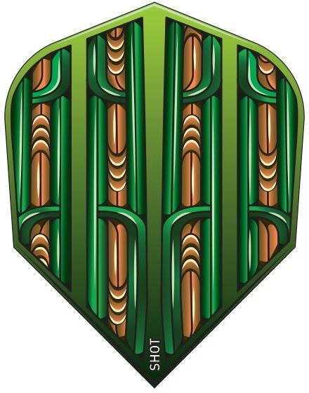 Shot Warrior Rutene Green Std.6 Darts Flights