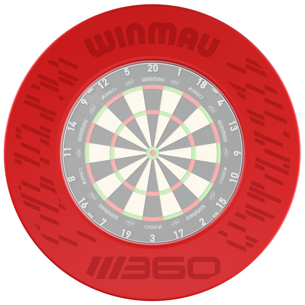 Winmau Plasma + Dartshopper Exclusive 360 Red Dartboard Surround