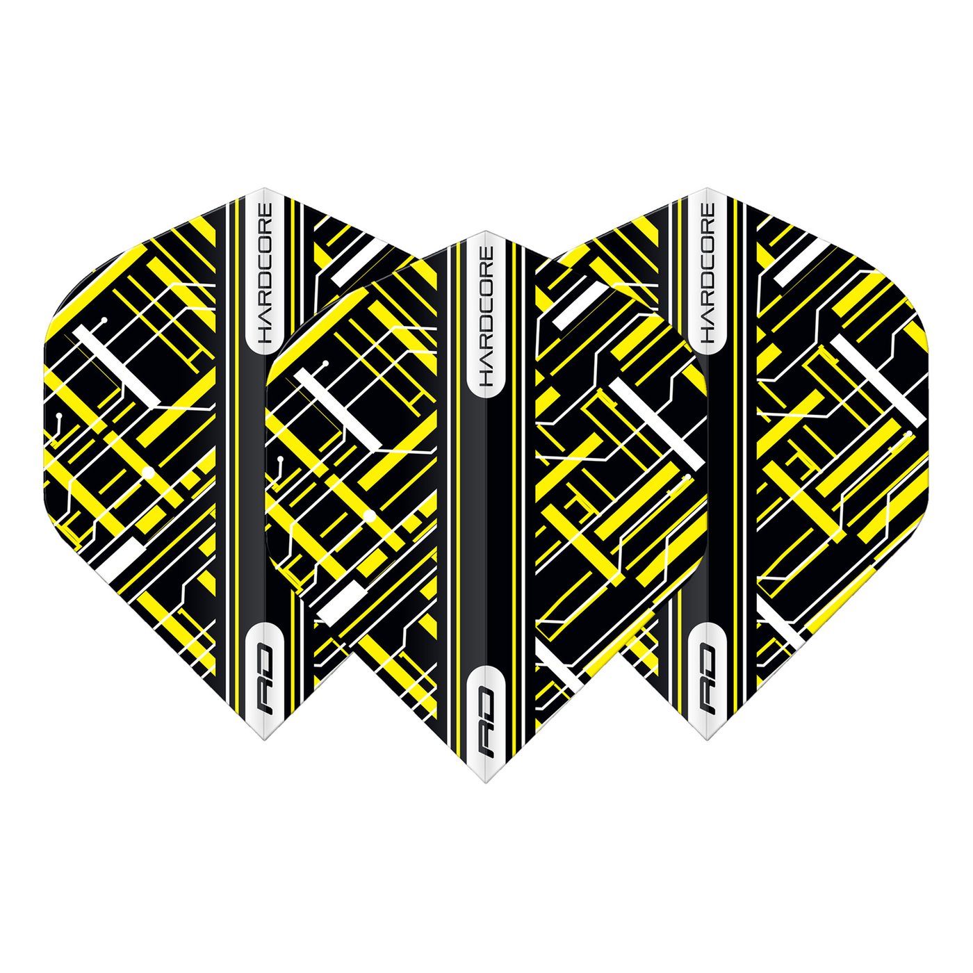 Red Dragon Hardcore Radical Black Yellow Darts Flights
