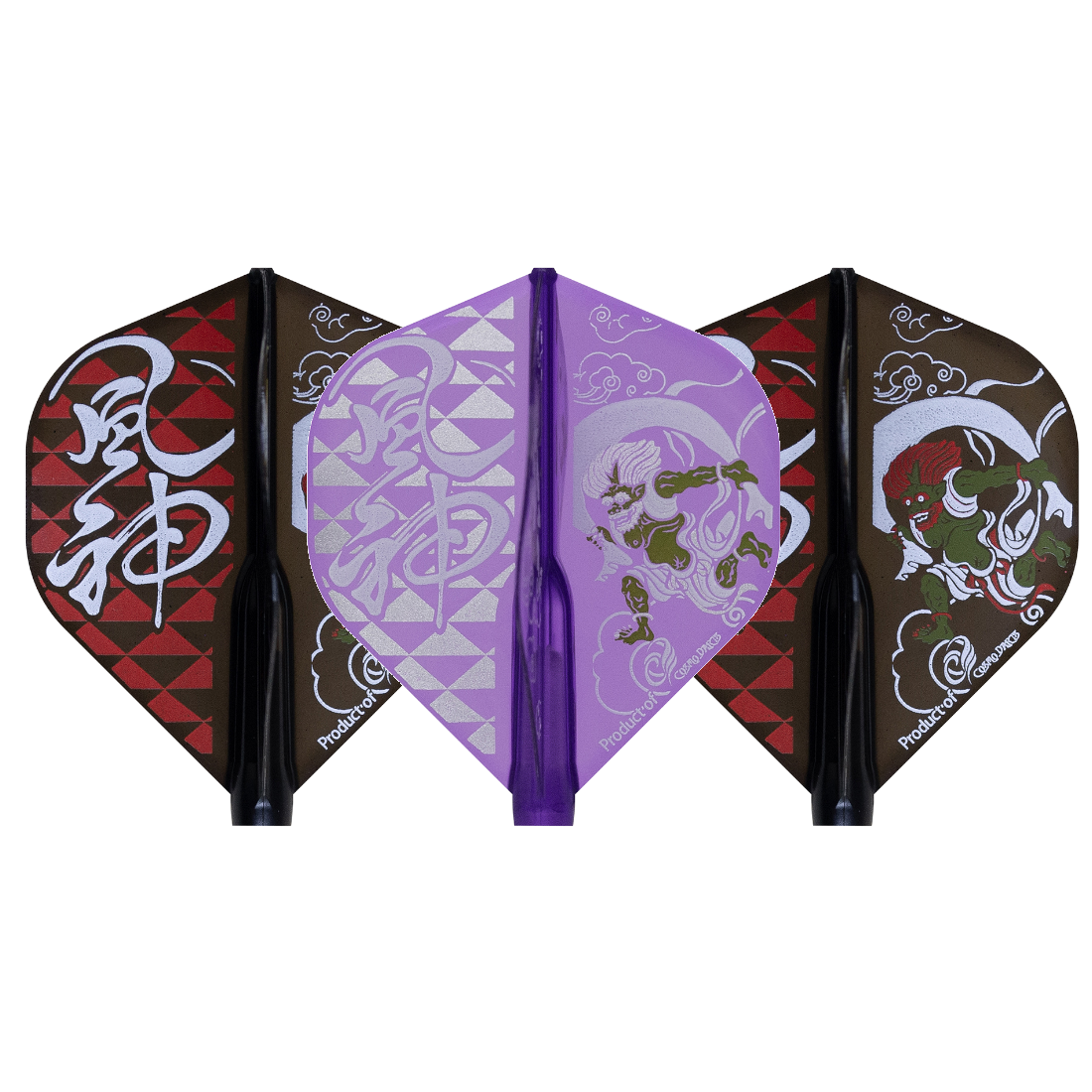 Cosmo Darts Fit Flight Air Printed Series Fujin-Raijin Standard Darts Flights
