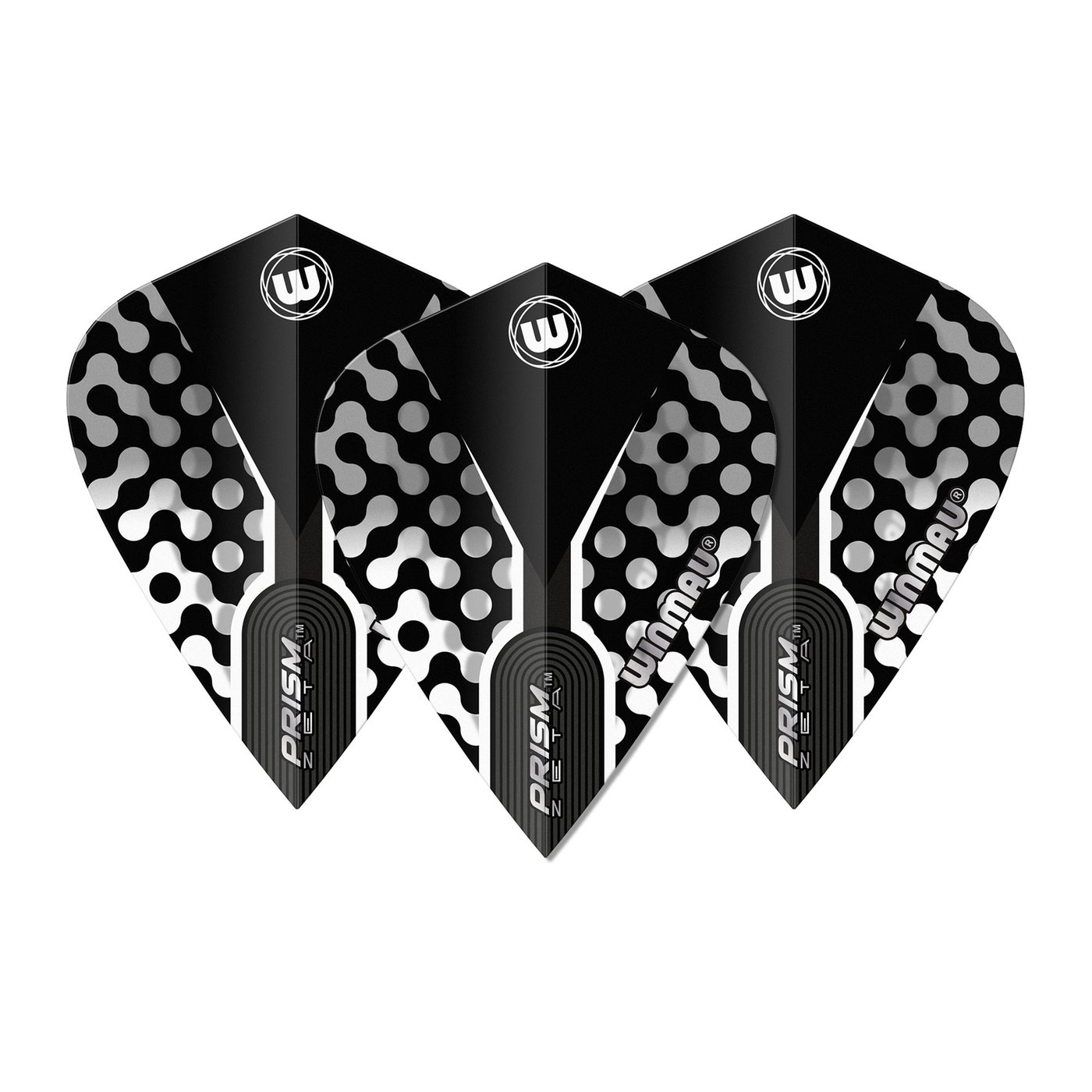 Winmau Prism Zeta Kite Black/White Darts Flights