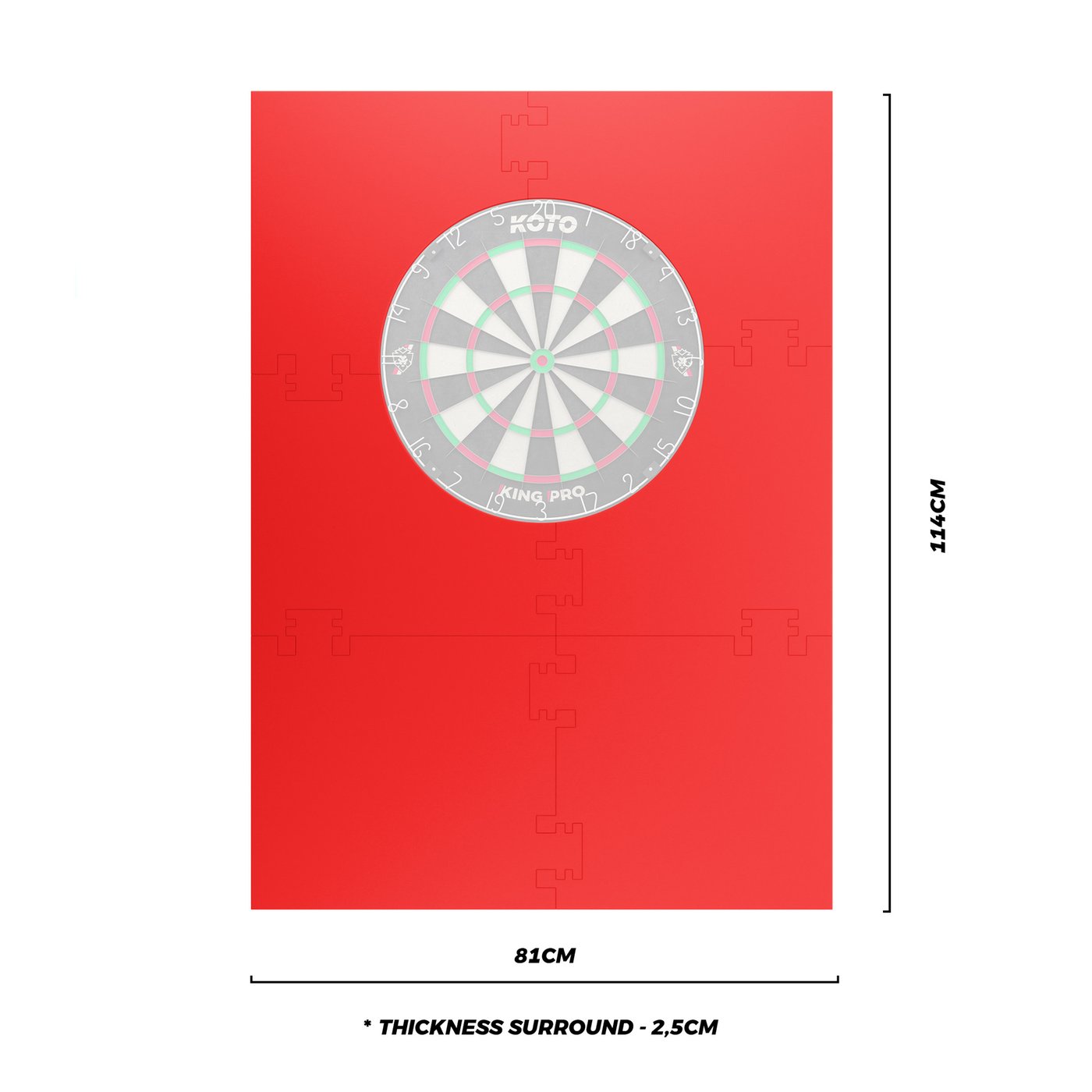 KOTO Square 6 PCS – Dartboard Surround