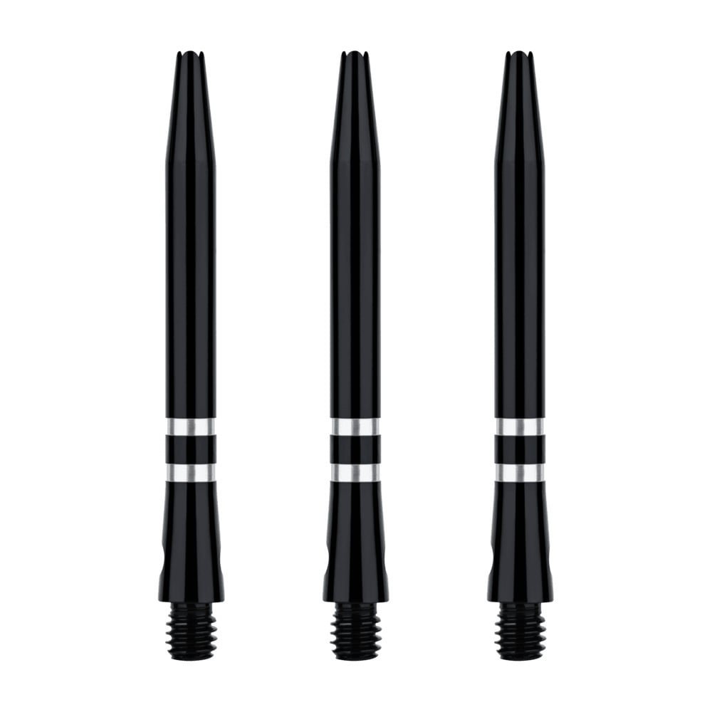 ONE80 TC Alu  Black Silver Darts Shafts