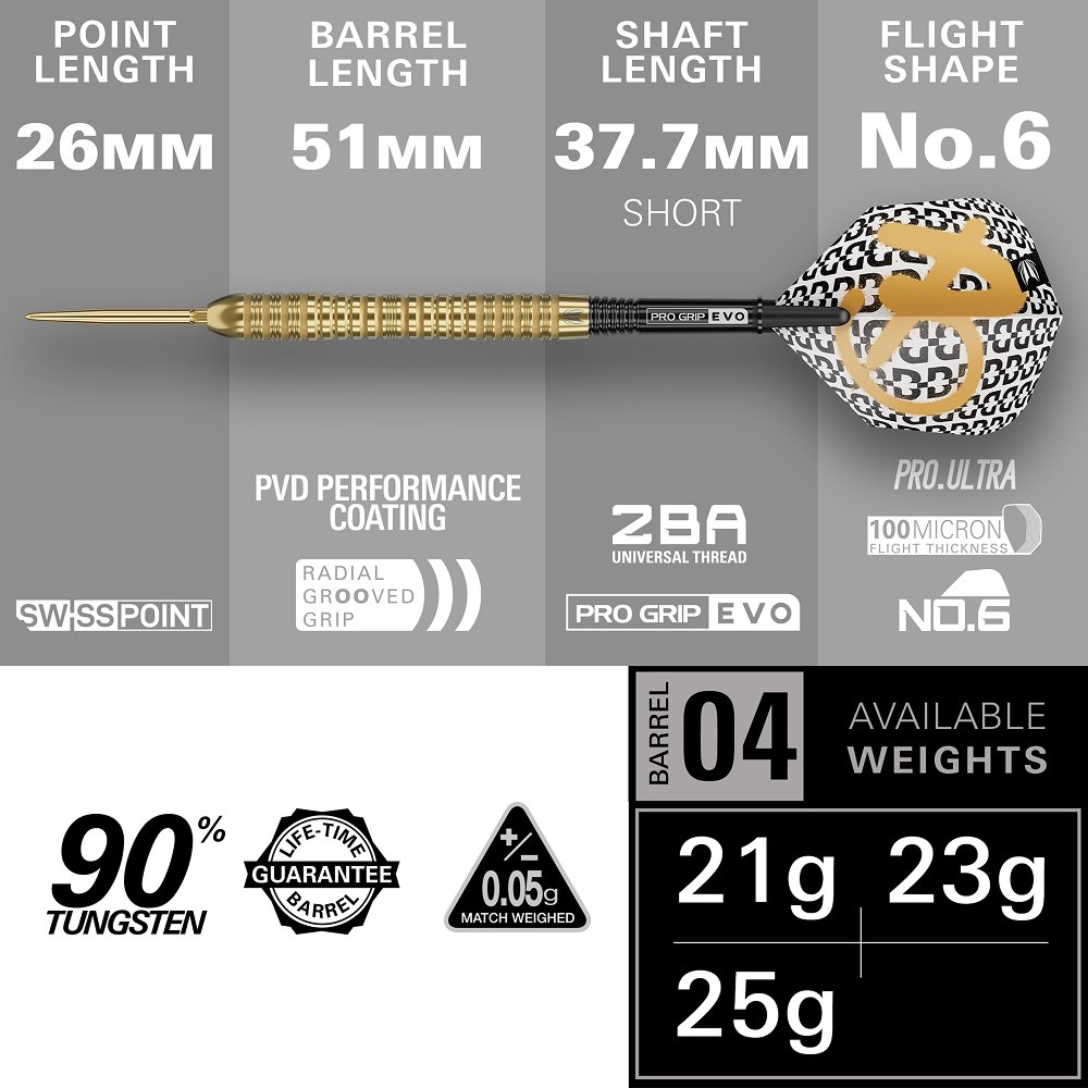 Target Bolide Envy 04 Swiss Point 90% Steel Tip Darts - Dartshopper