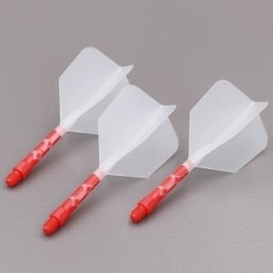 Cuesoul - ROST T19 Integrated Flights - Big Wing - Clear Red - Dart Flights