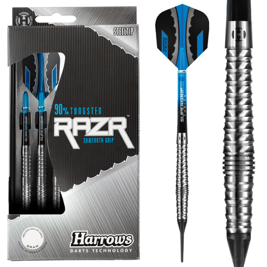 [Deuxième chance]Harrows Razr Bulbous 90% Soft Tip-20g - Fléchettes pointe Plastique