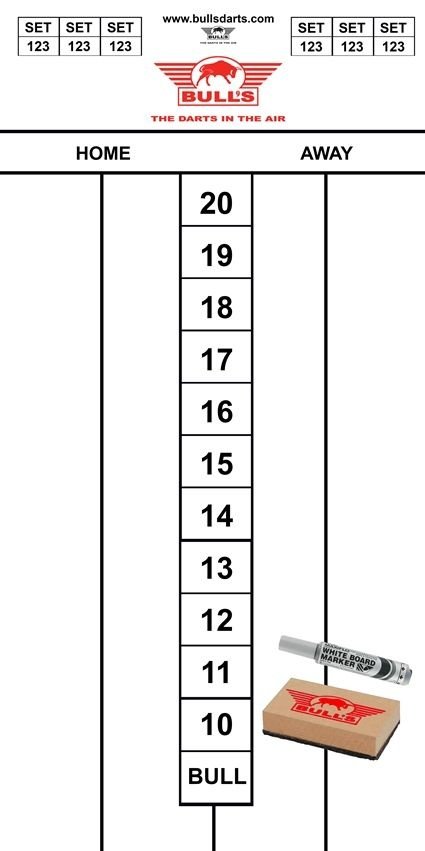 Bull's Resultattavle Set 60 x 30