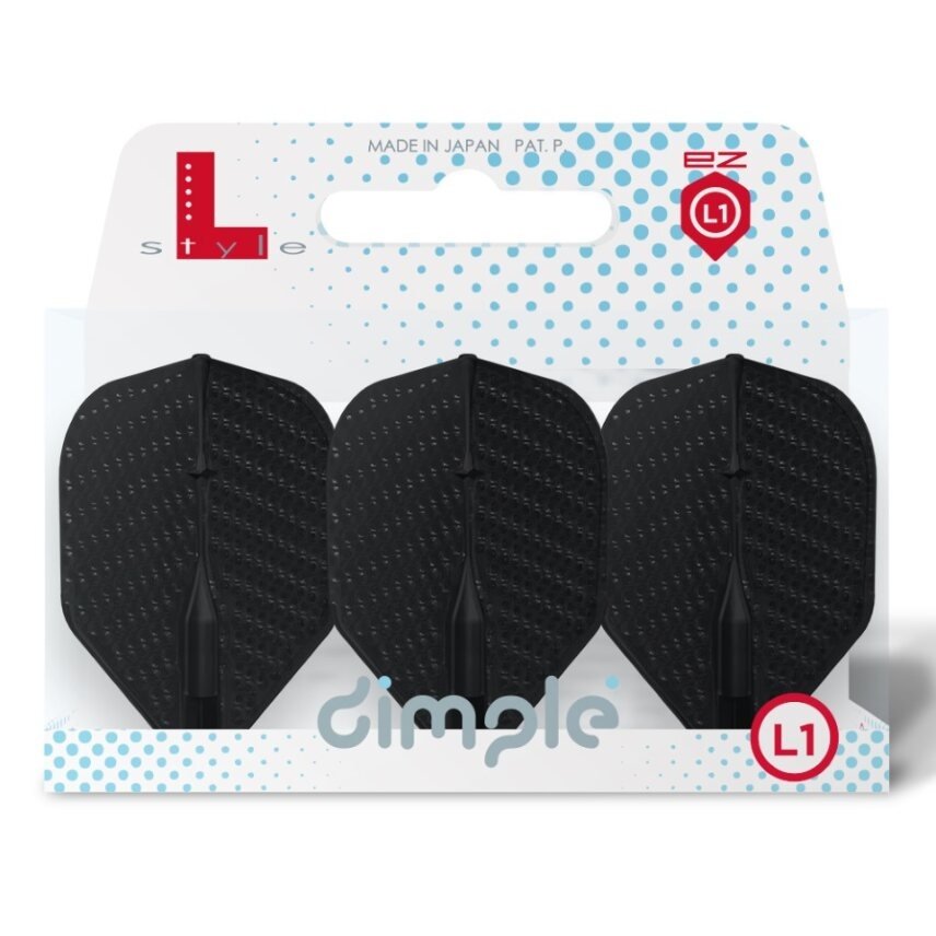 L-Style L1 EZ Dimple Black Darts Flights
