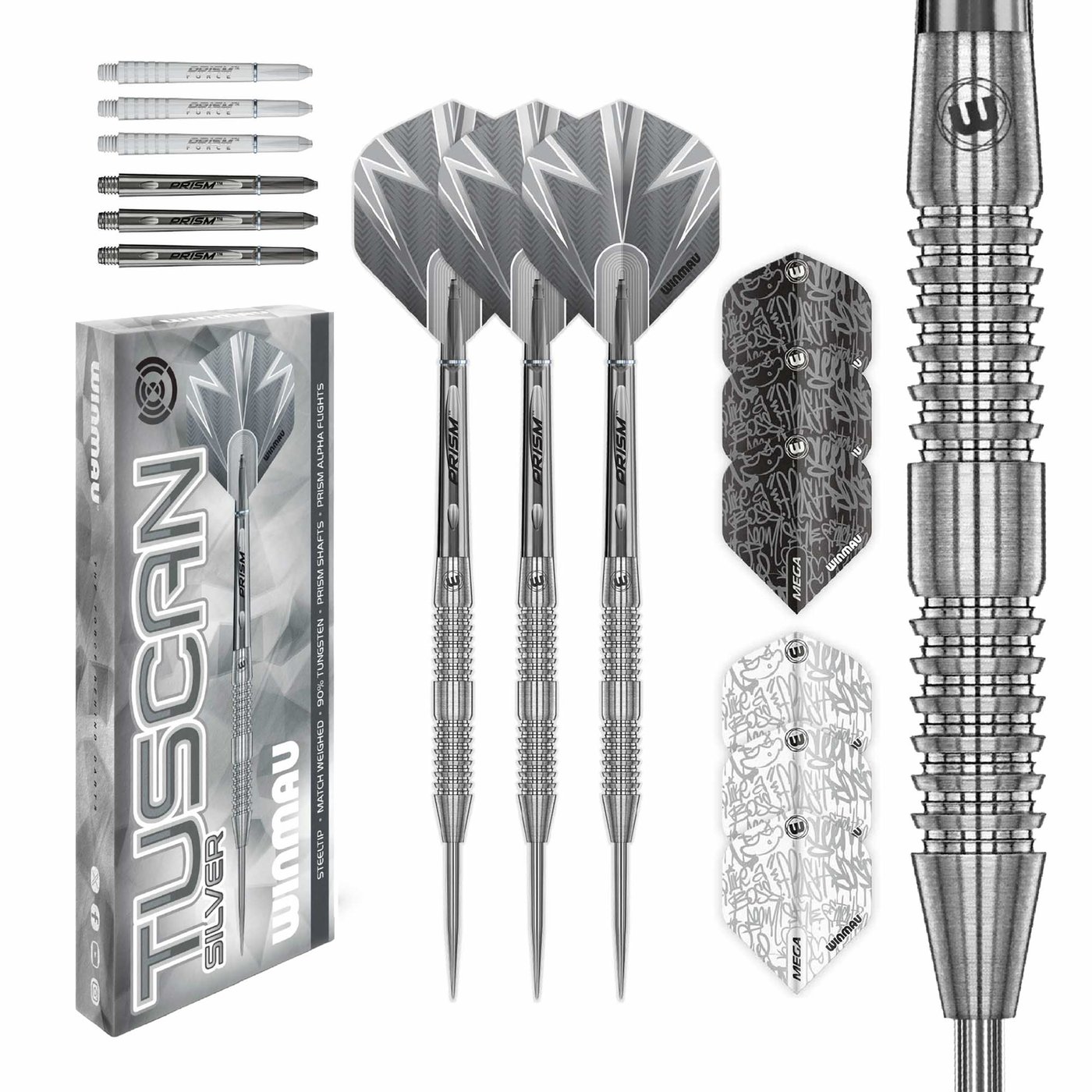 Winmau Tuscan Silver 90% Dartshopper Exclusives - Steel Tip Darts
