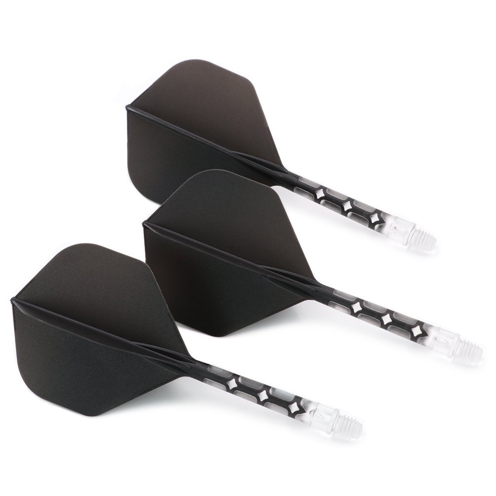 Cuesoul ✓ ROST T19 Integrated Dart Flights ✓ Standard Shape ✓ Clear Black Dart Flights