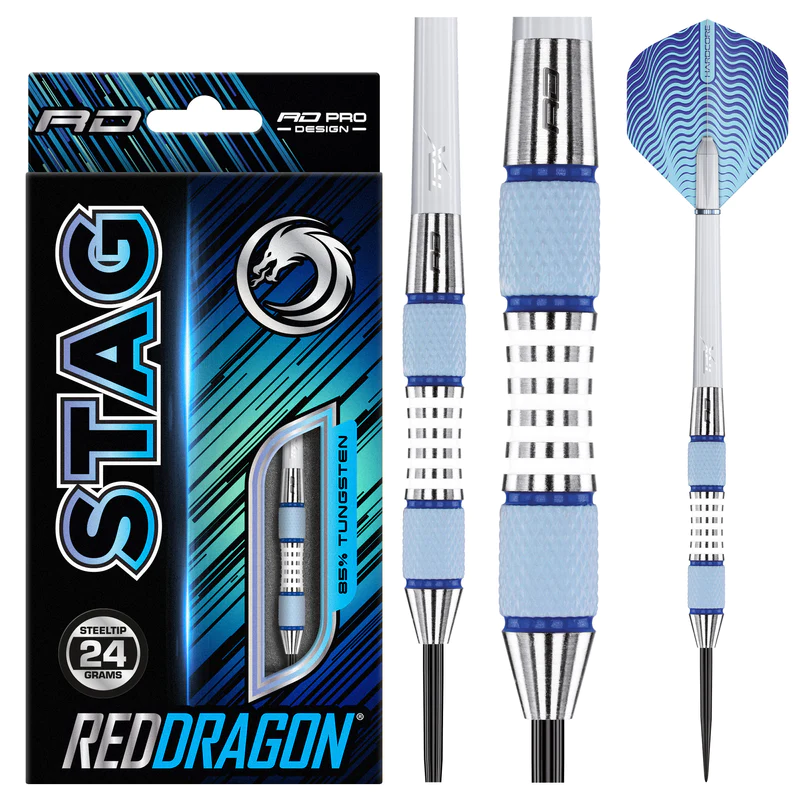 Dardos Red Dragon Stag 85% Punta de Acero
