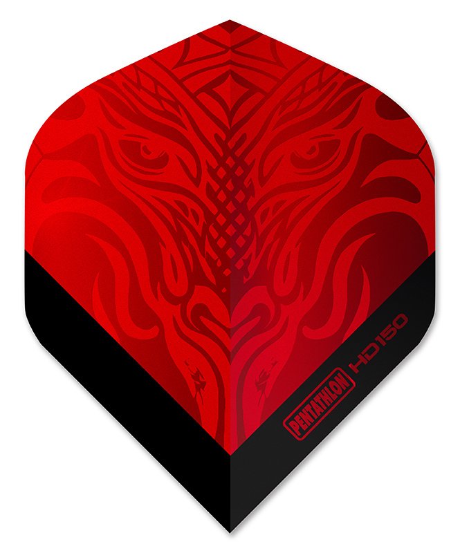 Pentathlon HD150 Metallic Dragon Red Darts Flights