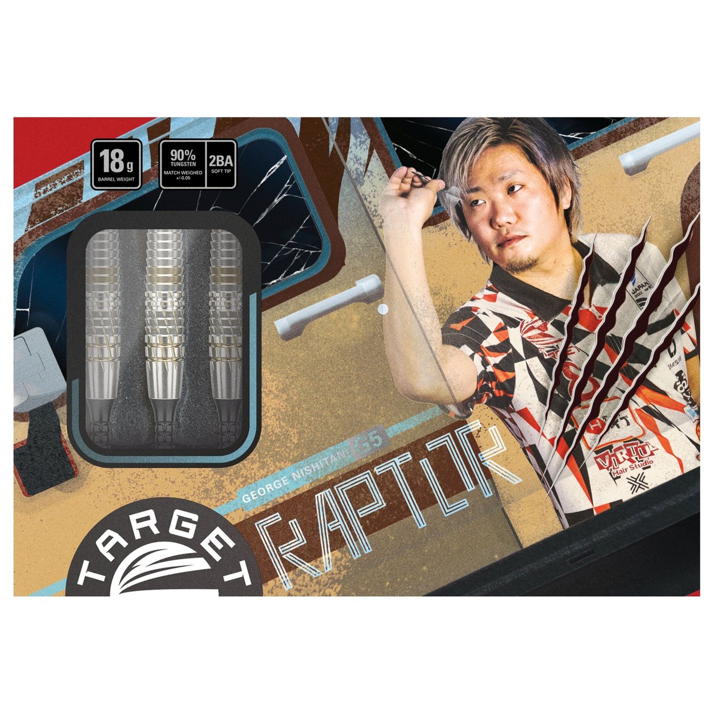 Target Japan George Nishitani Raptor G5 90% Soft Tip Darts