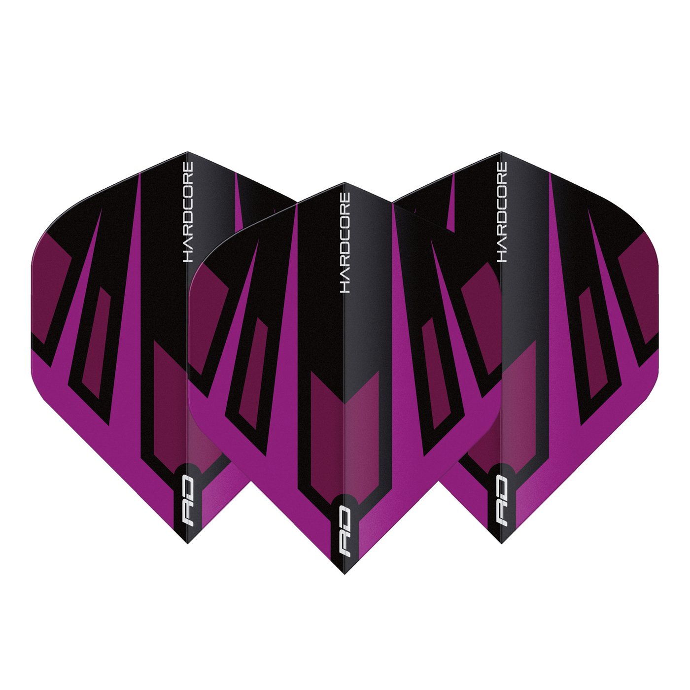 Red Dragon Hardcore Radical Purple & Black Fan Darts Flights