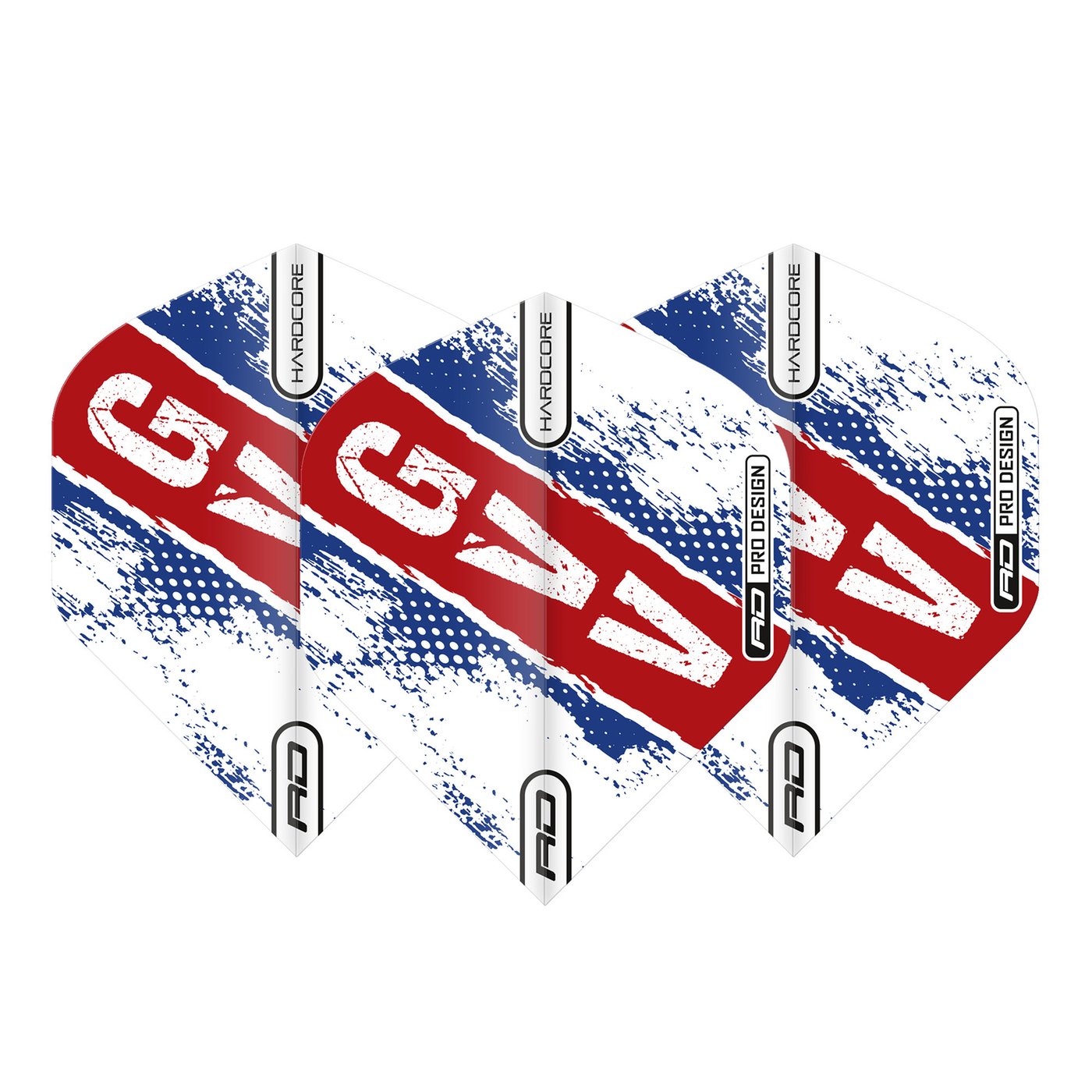 Red Dragon Gian van Veen Red White and Blue Hardcore Standard Darts Flights