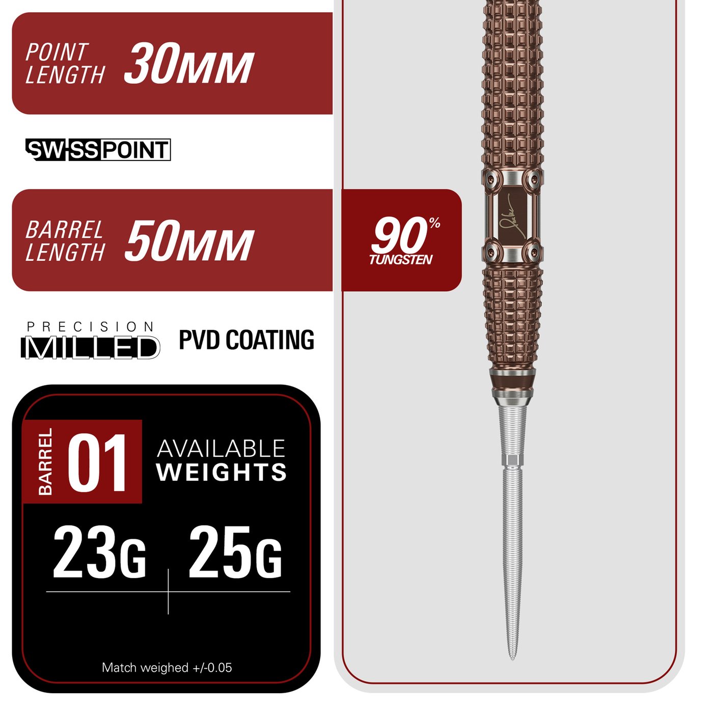 Target Japan Paul Lim The Legend G10 Swiss Point 90% Steel Tip