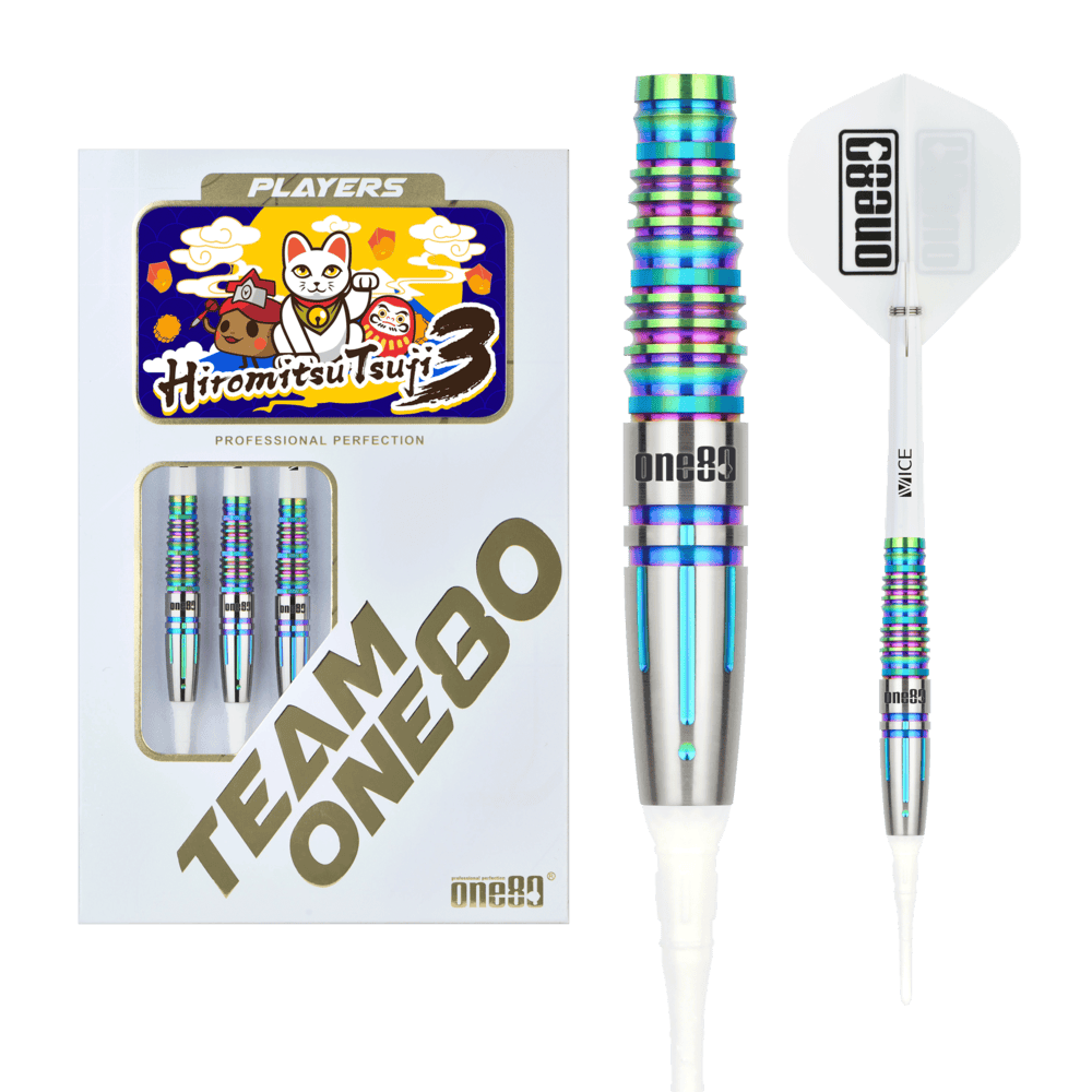 ONE80 Hiromitsu Tsuji V3 Chameleon 90% Soft Tip Darts