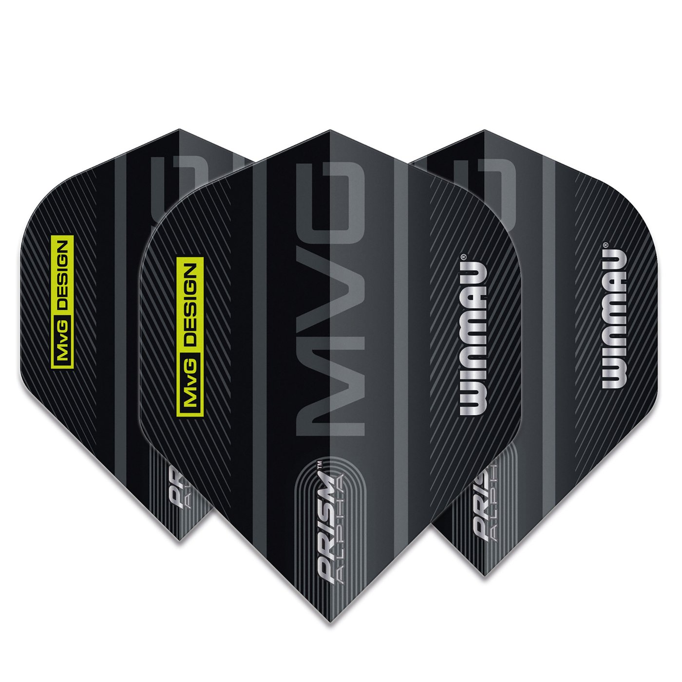 Winmau Prism Alpha MVG Green Logo Darts Flights