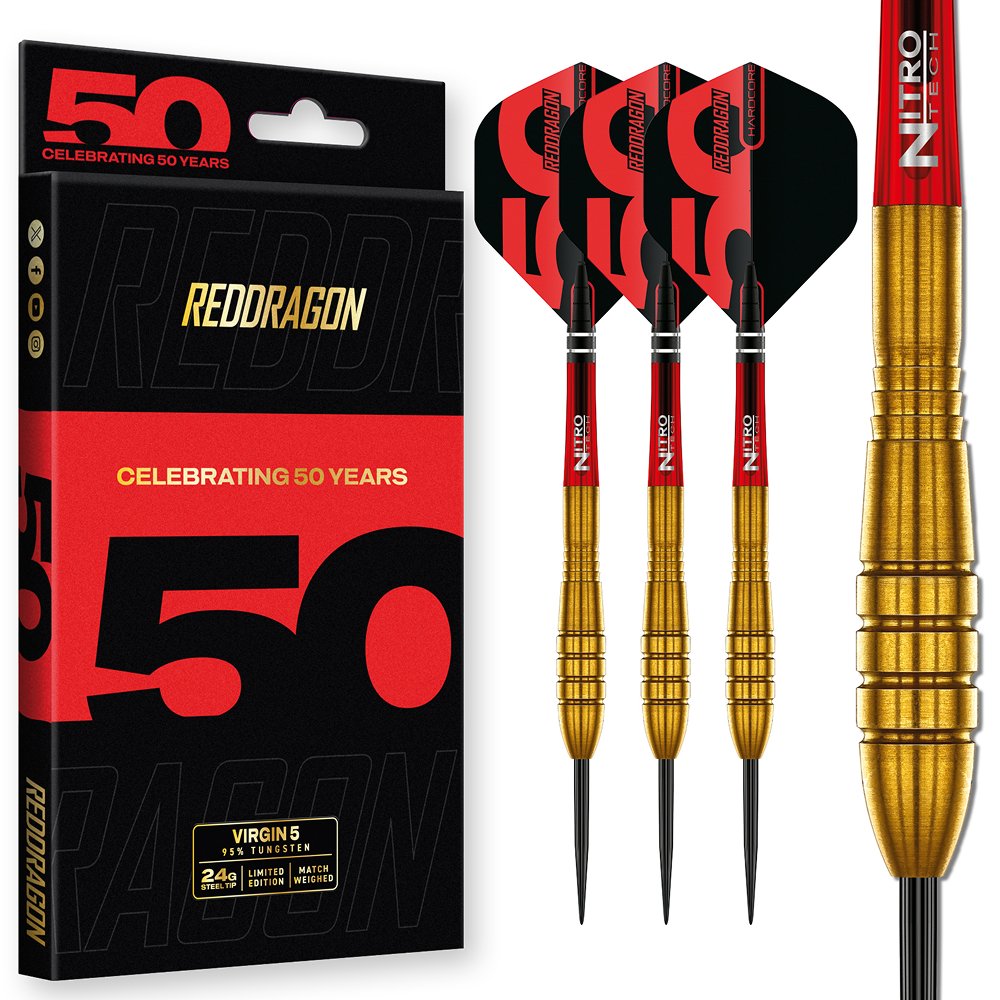 Red Dragon Golden Virgin 5 Anniversary Limited Edition 90% - Steeldarts