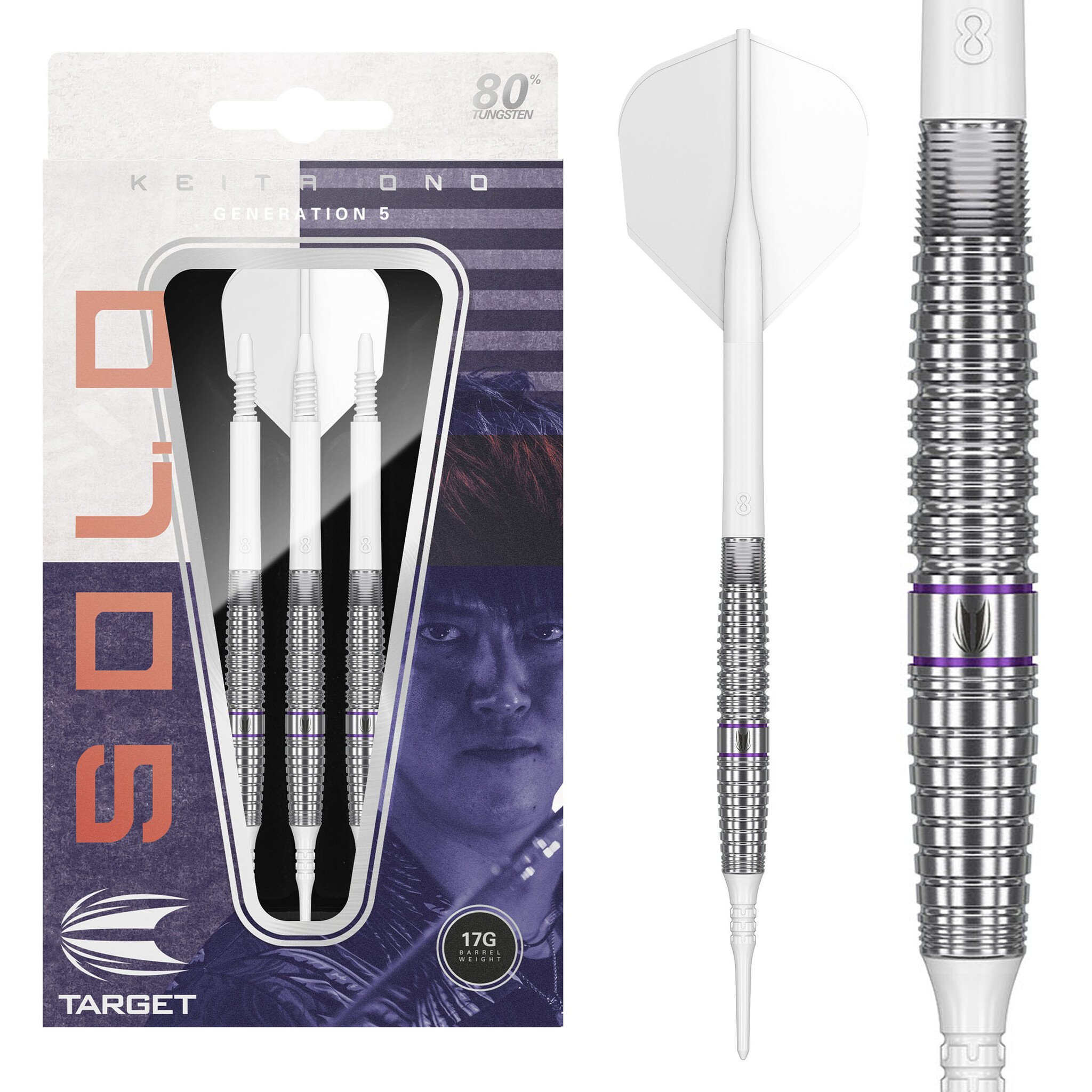 Target Japan Keita Ono Solo G5 80% Soft Tip Darts