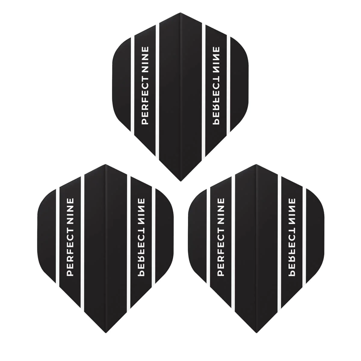 Perfect Nine Black Clear Darts Flights