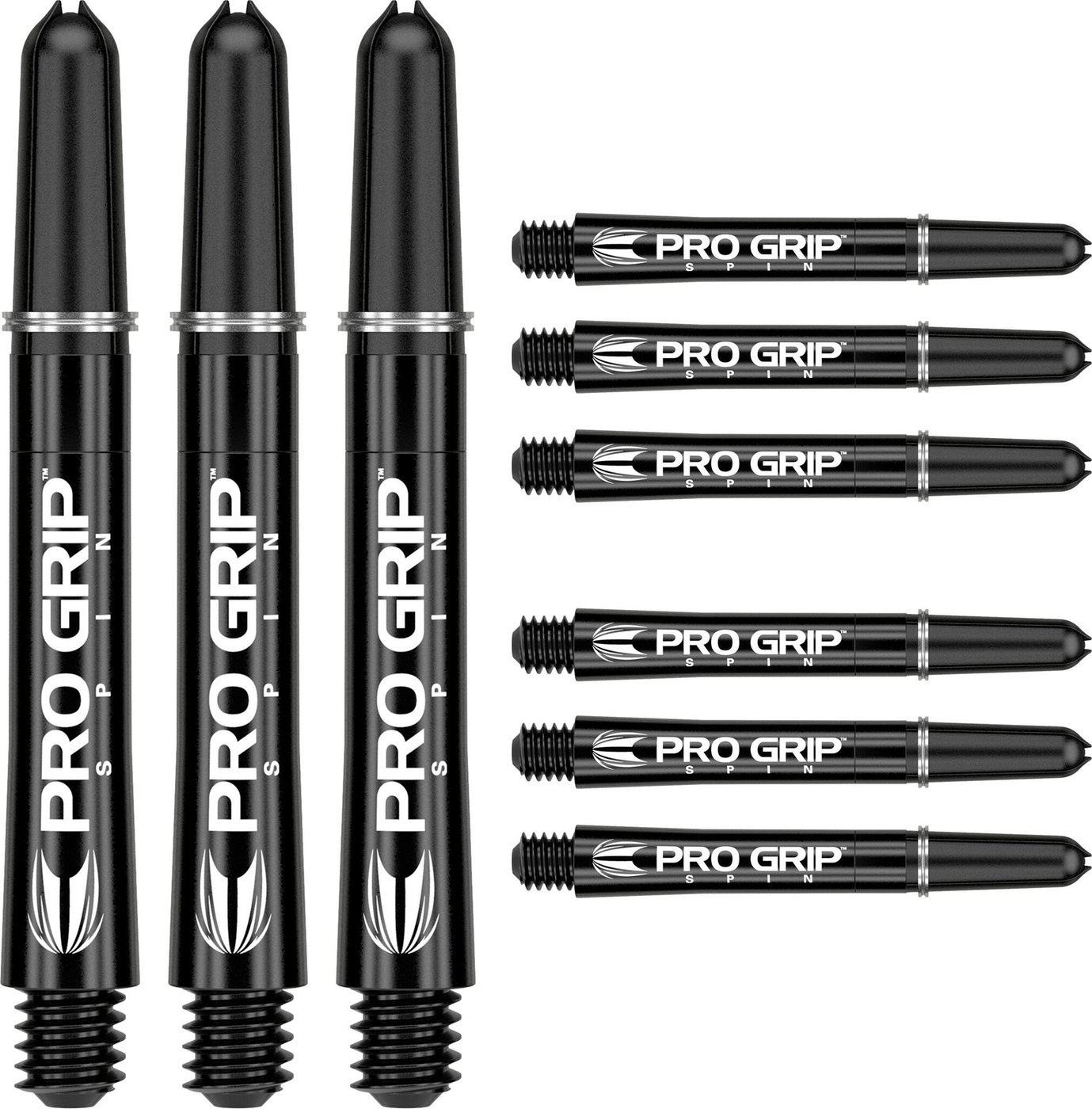 Target Pro Grip 3 Set Spin Black Darts Shafts