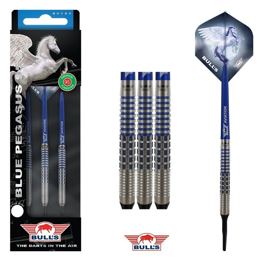 Bull's Blue Pegasus A 95% Soft Tip Dartpile