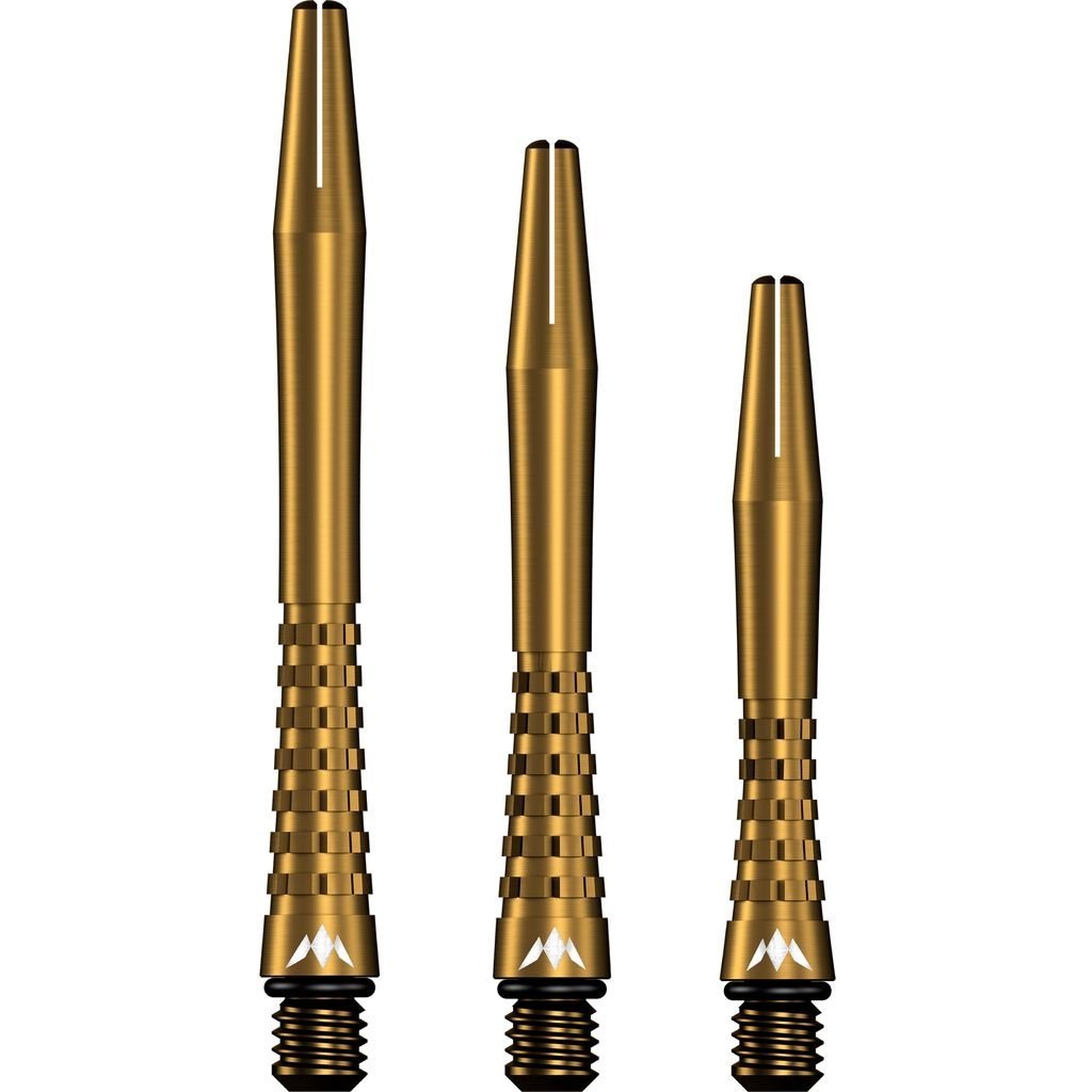 Mission Atom13 Anodised Metal Gripped Gold Darts Shafts