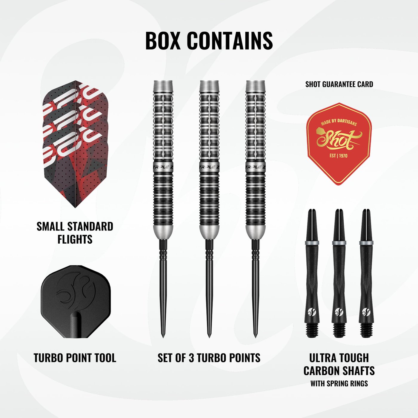 Shot Niels Zonneveld 2.0 Turbo Points 90% Steel Tip Darts