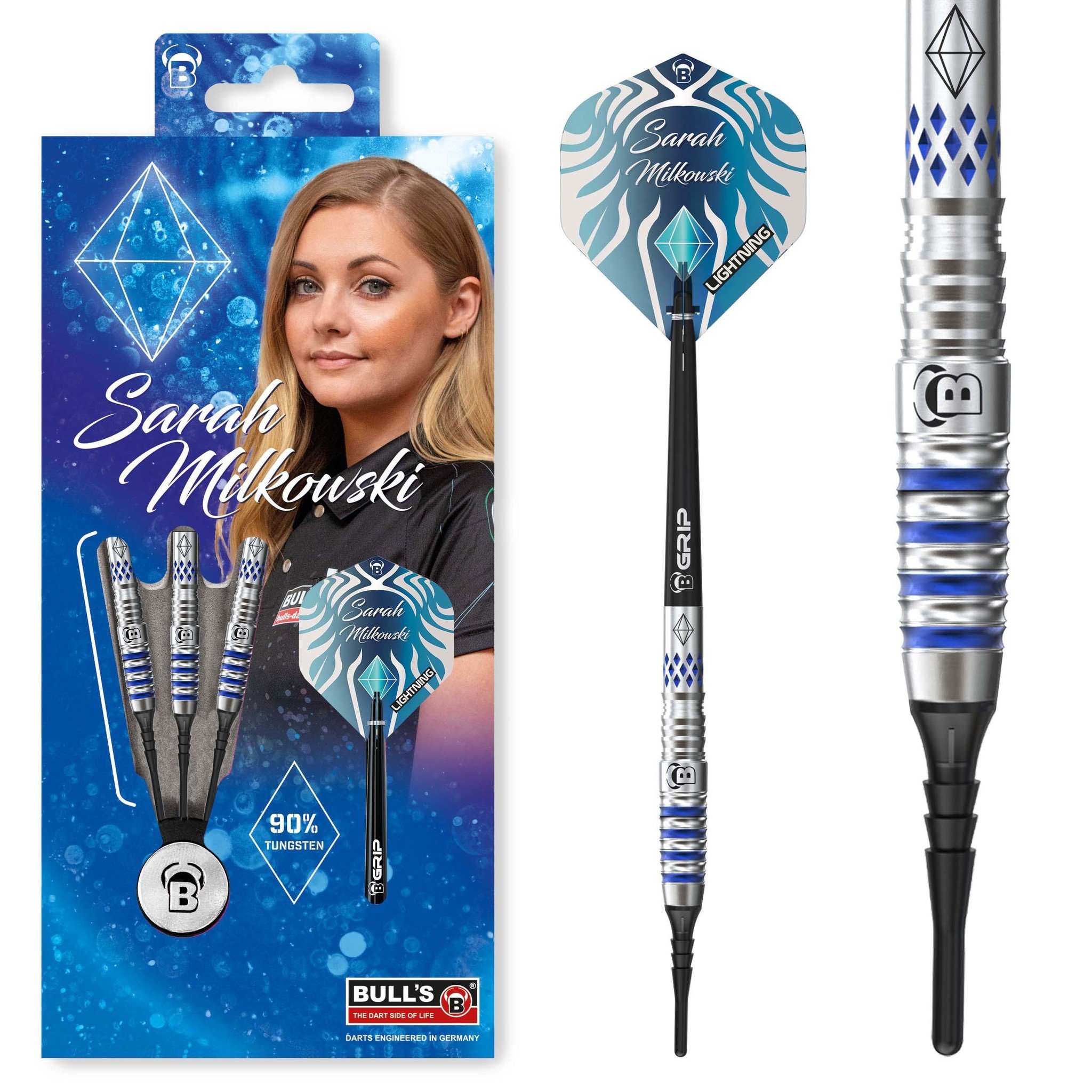 BULL'S Sarah Milkowski 90% - Soft Tip Darts - Dartshopper.com