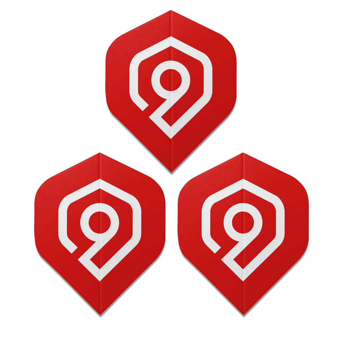 Perfect Nine Logo Black Red Darts Flights