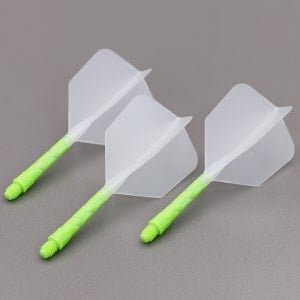 Cuesoul - ROST T19 Integrated Flights - Big Wing - Clear Lime - Dart Flights