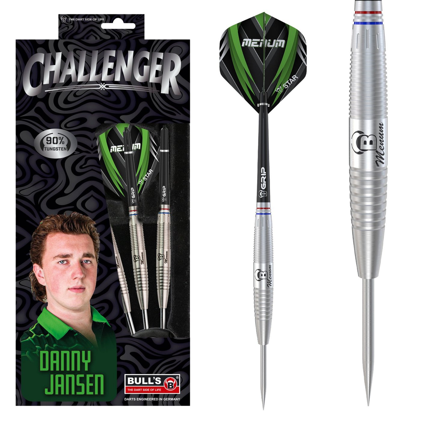 BULL'S Challenger Danny Jansen 90% - Steel Tip Darts