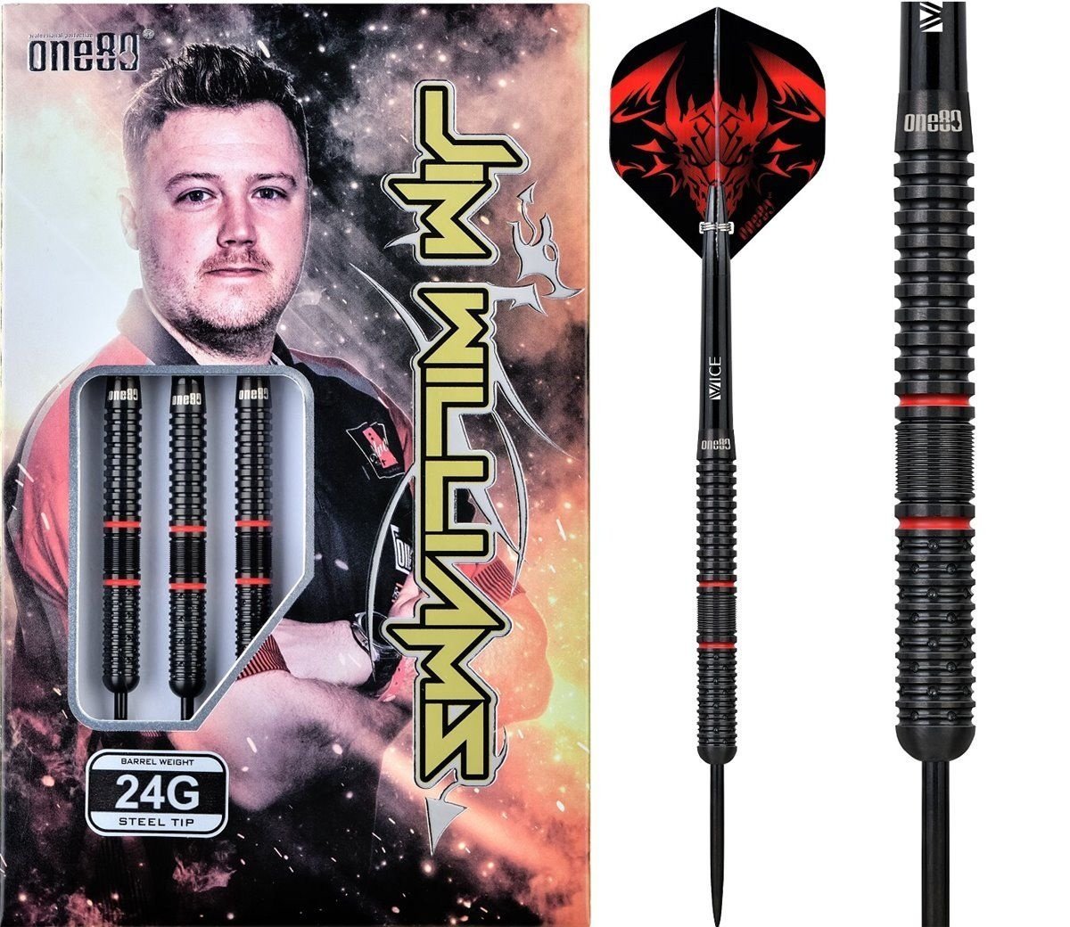 ONE80 Jim Williams 80% HD Darts