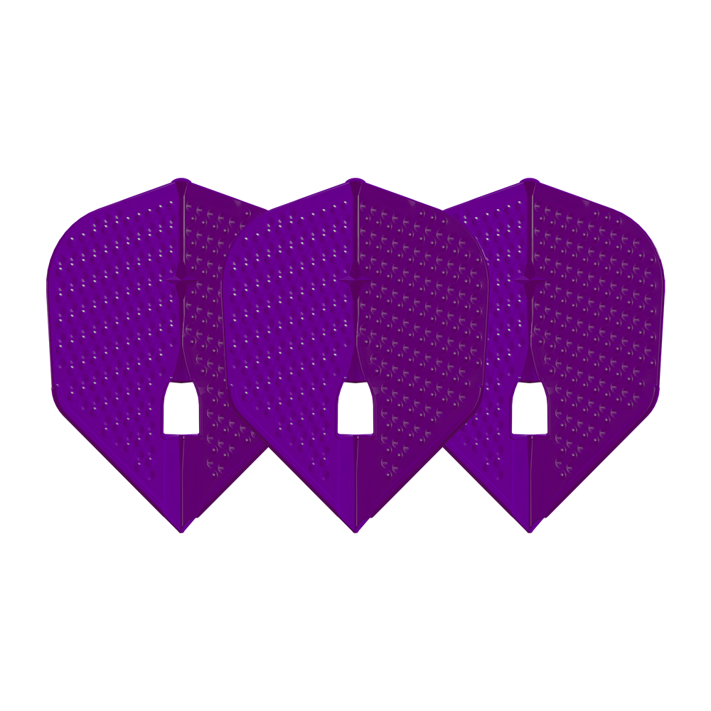 L-Style Champagne L3 Shape Dimple Deep Purple Darts Flights