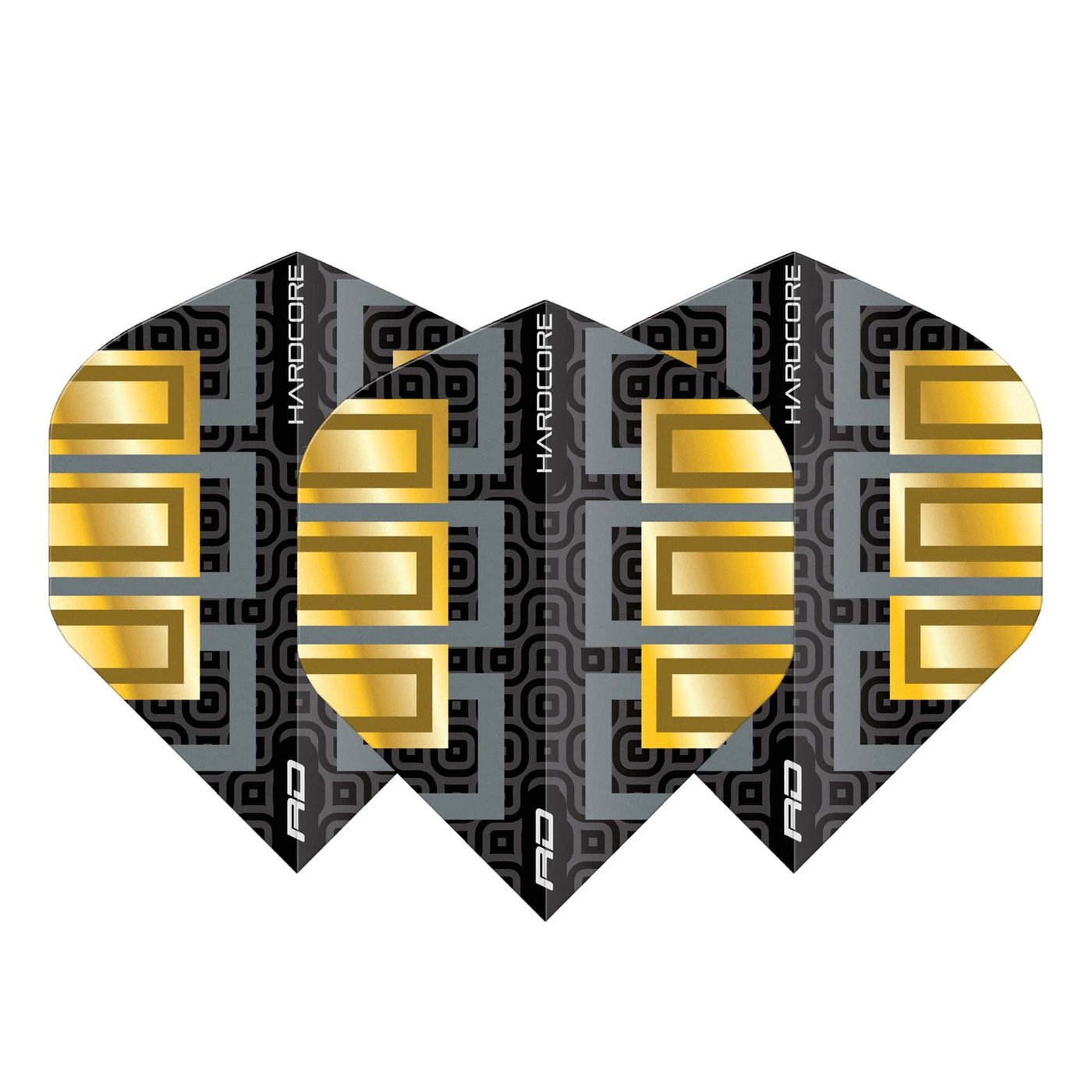 Red Dragon Hardcore Premium Gold & Black Block Darts Flights
