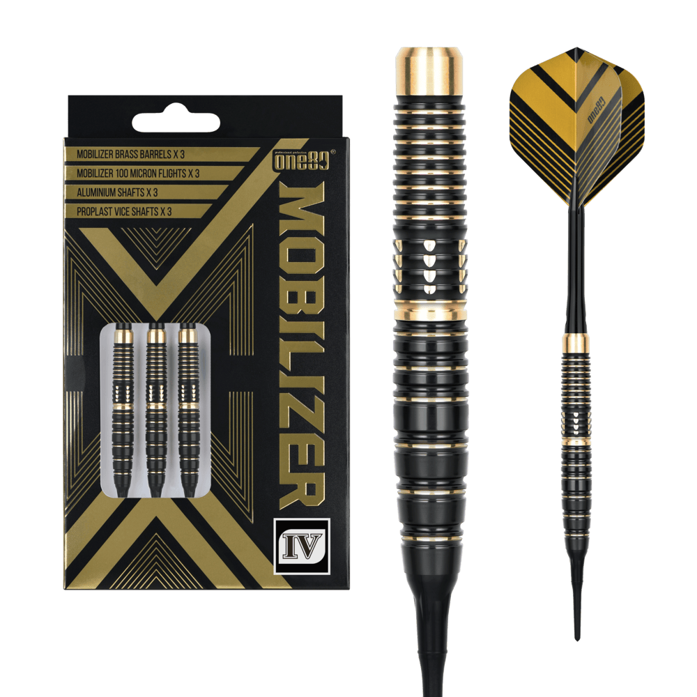 ONE80 Mobilizer 04 Brass - Soft Tip Darts - Dartshopper.com