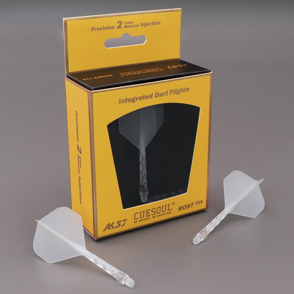 Cuesoul - ROST T19 Integrated Dart Flights - Standard Shape - Clear - Dart Flights